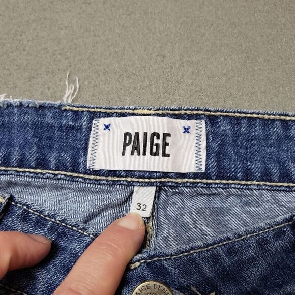 Paige Sz 32 JAMES CROP Willa JEANS super distressed / destroyed - Picture 5 of 16